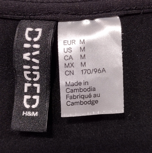 Divided H&M Velvet Tiger Print Bodycon Mini Dress Women's M Black Romantic - Picture 7 of 8